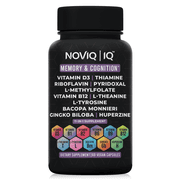 NOVIQ - 11-in-1 Nootropic Supplement Supports Memory & Cognition - 100mg Ginkgo 150mg Bacopa 300mcg Huperzine 200mg L-Theanine 150mg L-Tyrosine & Bioactive B-Complex w/ 5-MTHF
