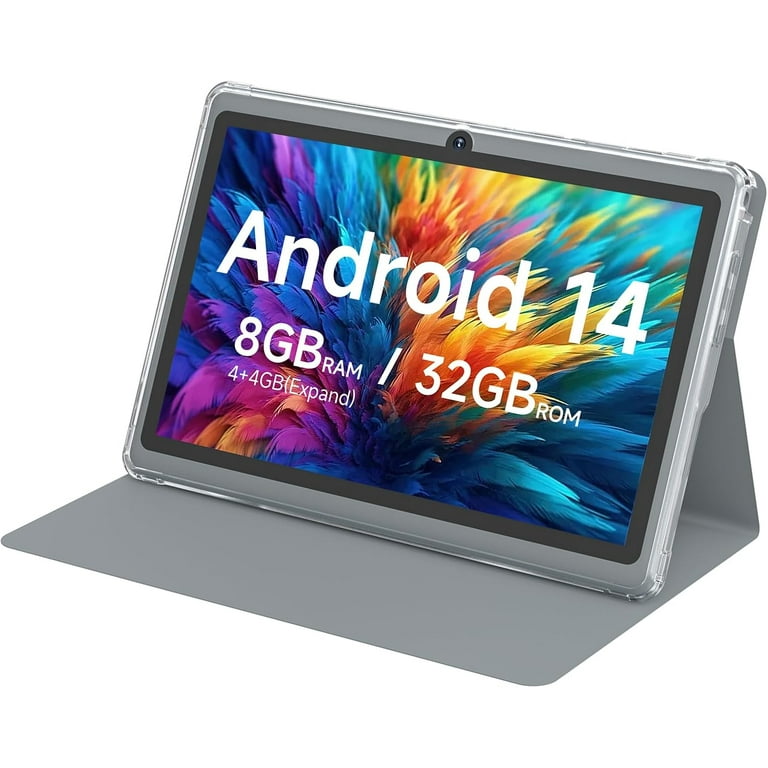 NOVOJOY Android 14 Tablet 7 Inch with Case, 8GB RAM, 32GB Storage
