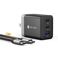 thumbnail image 1 of NOVOO 67W USB C Charger Block, GaN III 3-Port Foldable Wall Charger, 1 of 8