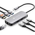 thumbnail image 1 of NOVOO 7-in-1 Type-C Hub, USB-C Dock with HDMI 4K@60, Ethernet, and 100W PD Multi-Port Adapter, Compatible with Dell/HP/Lenovo/Apple Laptops, 1 of 8
