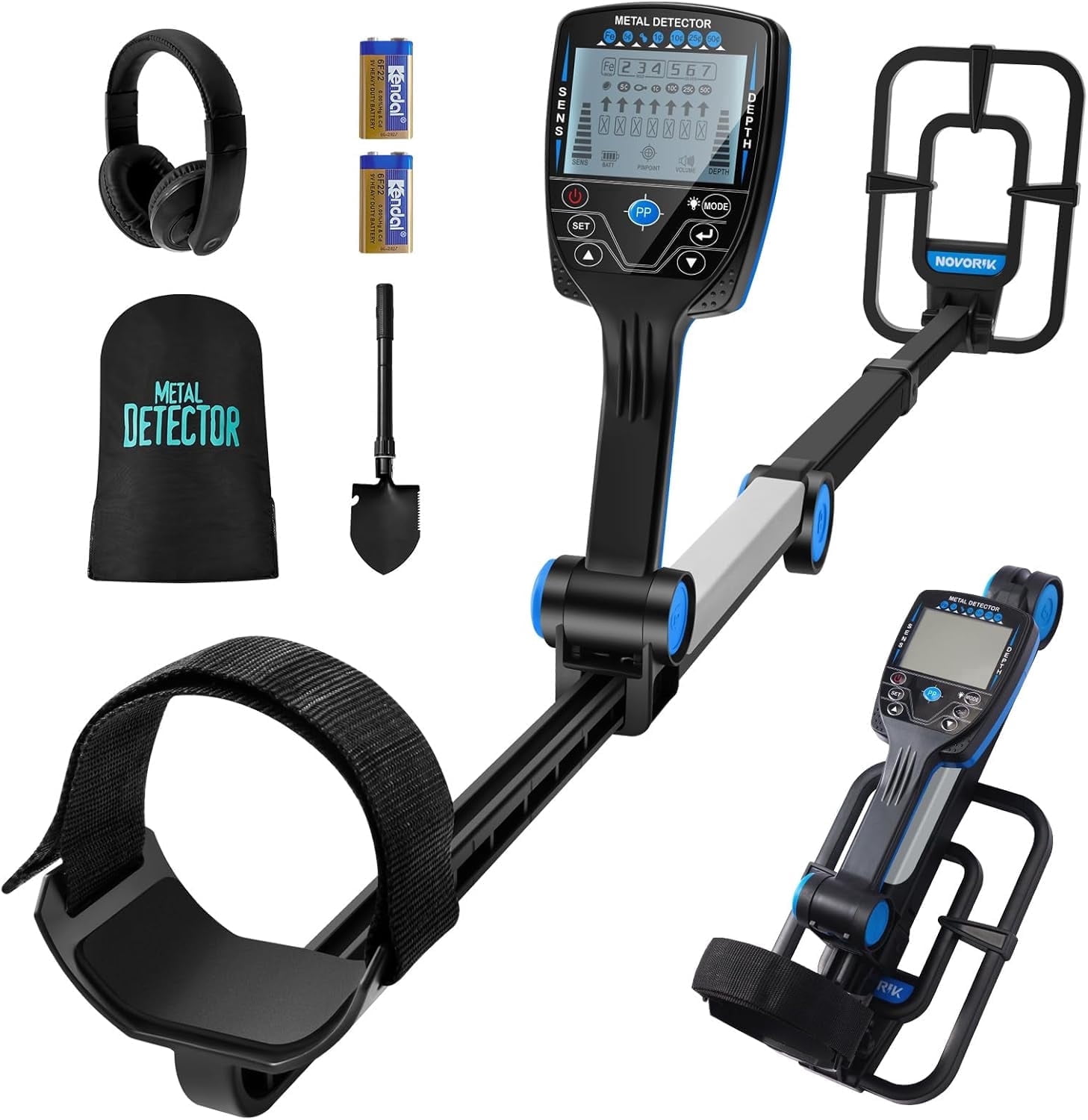 NOVORIK 11" Metal Detector for Adults Professional