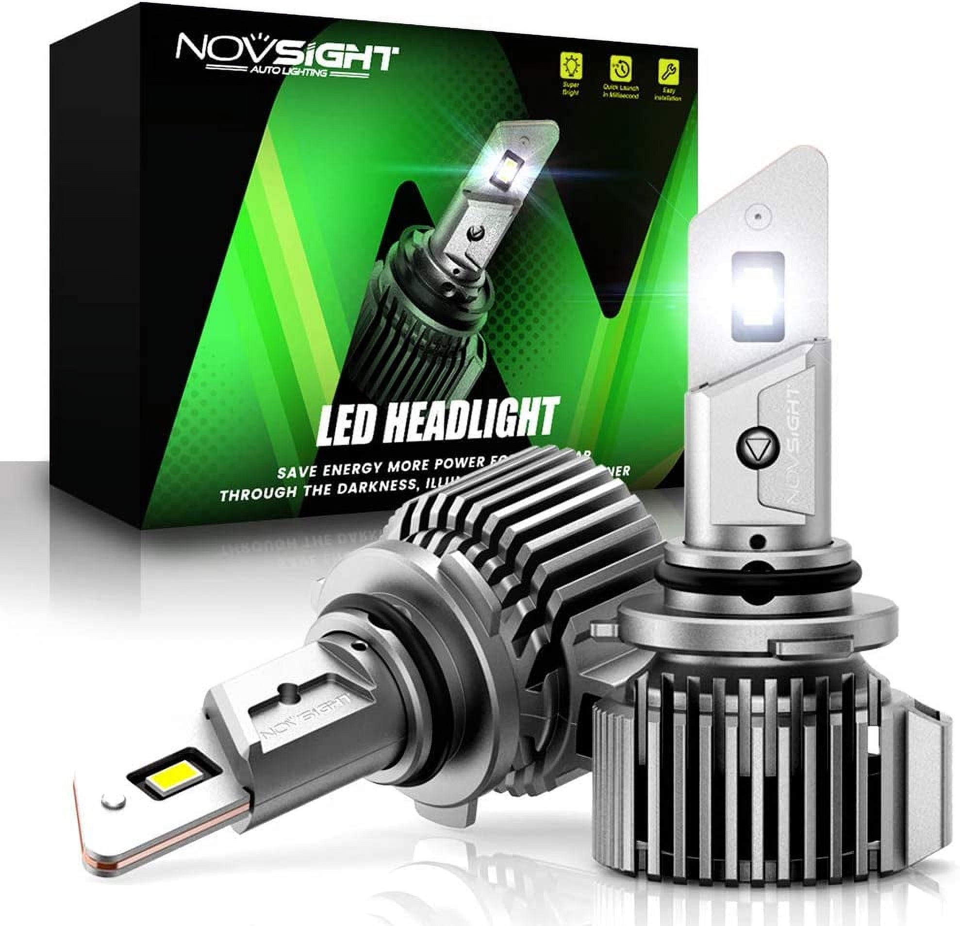 NOVSIGHT 9006/HB4 LED Headlight Bulbs, 100W 20000 Lumens 600