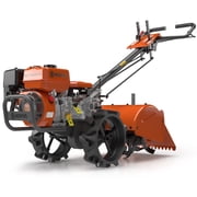 NOVUS 18-Inch Dual Direction Rear Tine Tiller, Full Gear Transmission, 212cc 4-Cycle Gas Engine, Dual Rotating Tines, Airless Tires , Gas Tiller for Small to Large Gardens