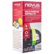 NOVUS 7232 | Multi-Purpose Buffing Kit | Contains 100% Wool Buffing Pad, Soft Foam Buffing Pad, Backing Pad for Drill, Microfiber Cloth