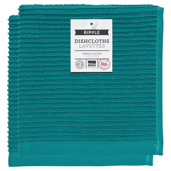 NOW DESIGNS Peacock Ripple Dish Cloth 2 Pk, 1 EA