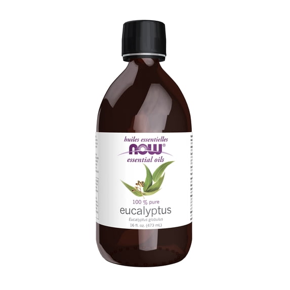 NOW Essential Oils, Eucalyptus Oil, Clarifying Aromatherapy Scent, Steam Distilled, 100% Pure, Vegan, Child Resistant Cap, 16-Ounce