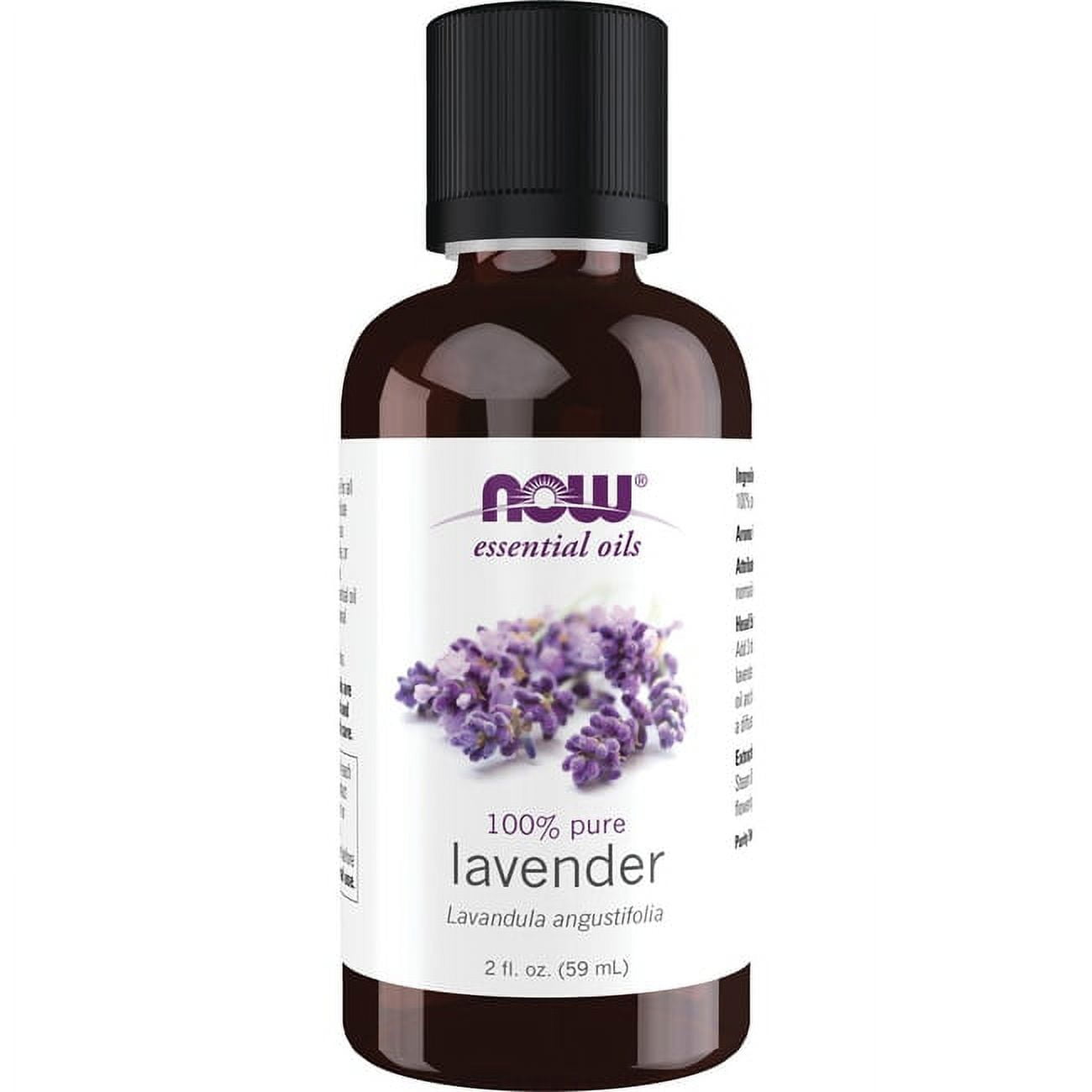 NOW Essential Oils, Lavender Oil, Soothing Aromatherapy Scent, Steam  Distilled, 100% Pure, Vegan, Child Resistant Cap, 2-Ounce 