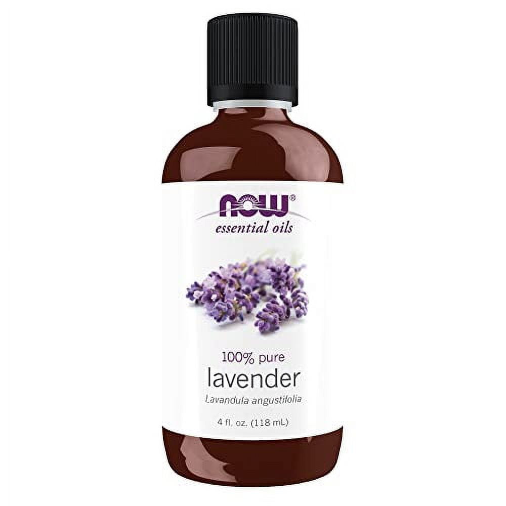 NOW Essential Oils, Organic Lavender Oil, Soothing Aromatherapy Scent,  Steam Distilled, 100% Pure, Vegan, Child Resistant Cap, 1-Ounce