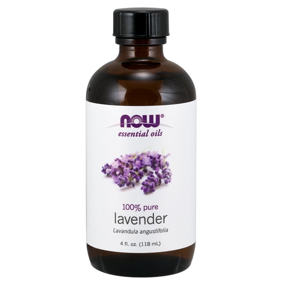 NOW Essential Oils, Lavender Oil, Soothing Aromatherapy Scent, Steam Distilled, 100% Pure, Vegan, Child Resistant Cap, 4-Ounce