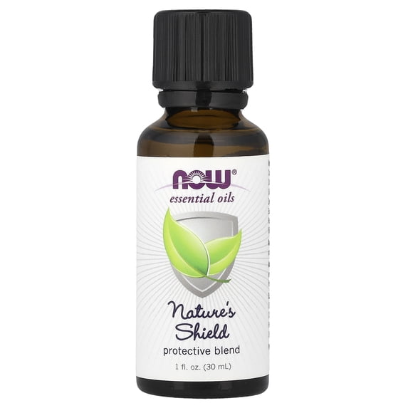 NOW Essential Oils, Nature's Shield, Energizing Aromatherapy Scent, Blend of Pure Essential Oils, Vegan, Child Resistant Cap, 1-Ounce