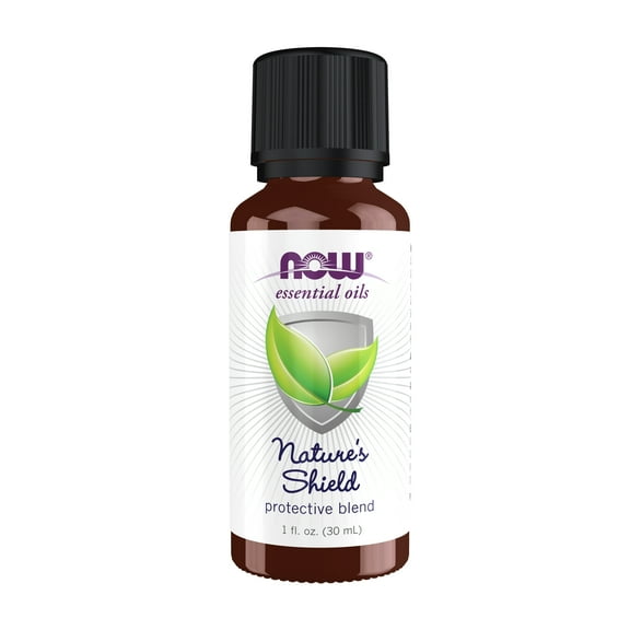 NOW Essential Oils, Nature's Shield, Energizing Aromatherapy Scent, Blend of Pure Essential Oils, Vegan, Child Resistant Cap, 1-Ounce