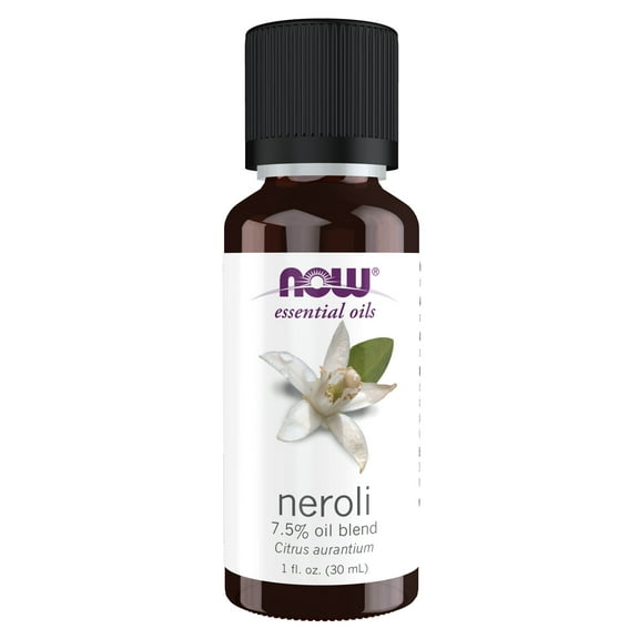 NOW Essential Oils, Neroli Oil, Deeply Floral Aromatherapy Scent, Steam Distilled, 100% Pure, Vegan, Child Resistant Cap, 1-Ounce