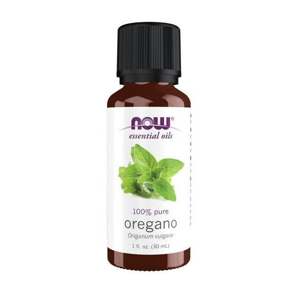 NOW Essential Oils, Oregano Oil, Comforting Aromatherapy Scent, Steam Distilled, 100% Pure, Vegan, Child Resistant Cap, 1-Ounce