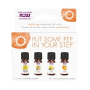 NOW Essential Oils, Put Some Pep in Your Step Uplifting Aromatherapy Kit, 4x10ml Including Orange Oil, Lemon Oil, Grapefruit Oil and Cheer Up Buttercup! Oil Blend With Child Resistant Caps