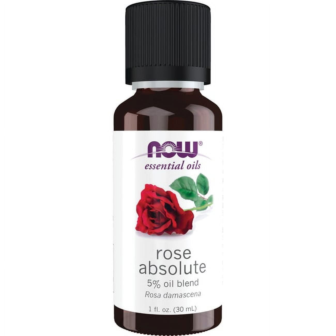 NOW Essential Oils, Rose Absolute, 5% Blend of Pure Rose Absolute Oil in  Pure Jojoba Oil, 1-Ounce 