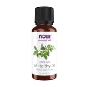 NOW Essential Oils, White Thyme Oil, Empowering Aromatherapy Scent, Steam Distilled, 100% Pure, Vegan, Child Resistant Cap, 1-Ounce