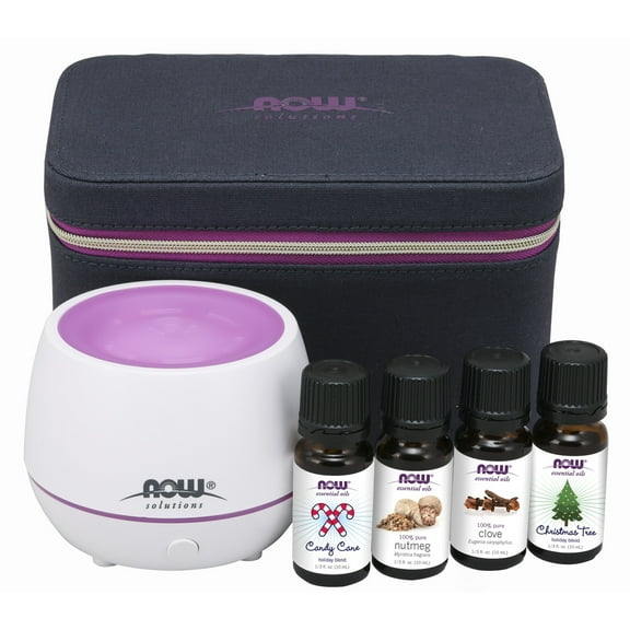 NOW FOODS Holiday Cheer Gift Case With Diffuser & Oils