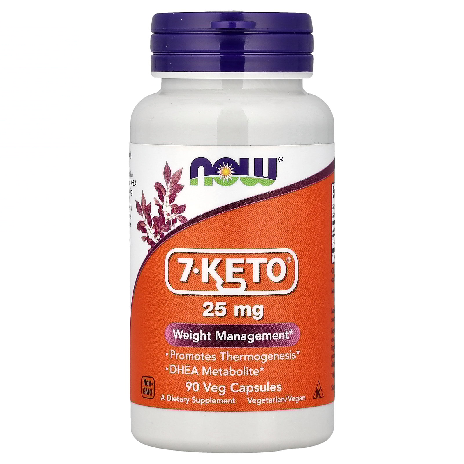 NOW Foods 7-KETO, 25 mg, 90 Veg Capsules