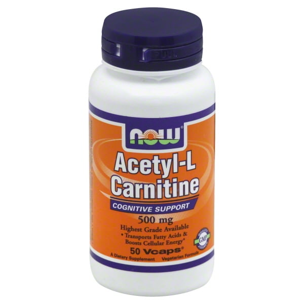 now acetyl l-carnitine 500 mg NOW Foods Acetyl-L- Carnitine, 50 Veg Capsules (500 mg per Capsule)