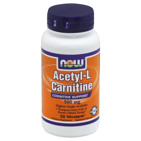 NOW Foods Acetyl-L- Carnitine, 50 Veg Capsules (500 mg per Capsule)