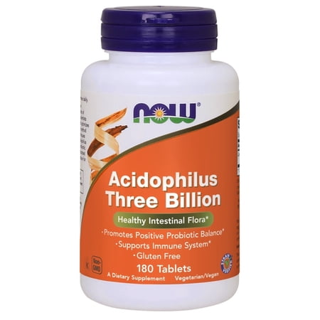 NOW Foods Stabilized Acidophilus Three Billion -- 180 Tablets