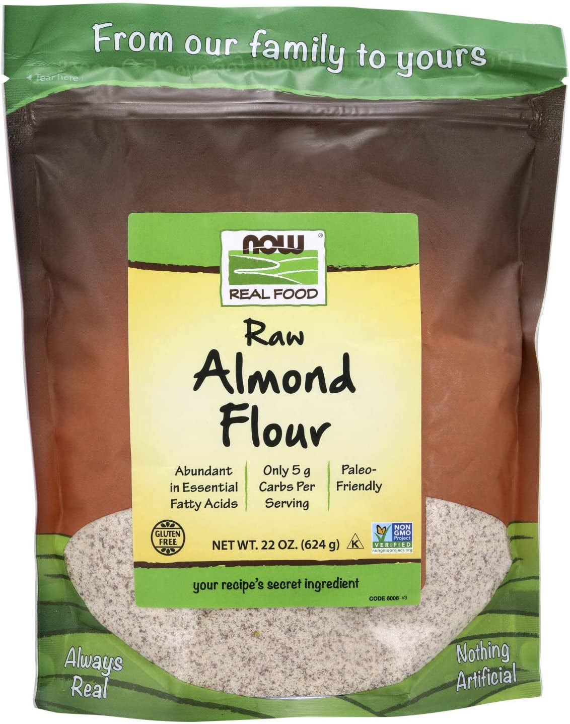 NOW Foods, Almond Flour with Essential Fatty Acids, 5 g Carbs per
