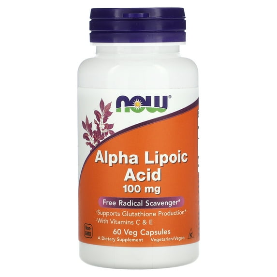 NOW Foods Alpha Lipoic Acid, 100 mg, 60 Veg Capsules