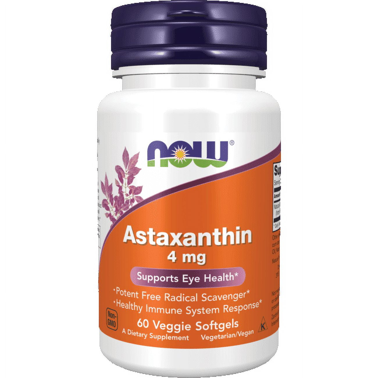 NOW Foods Astaxanthin 4 mg 60 Veg Sgels