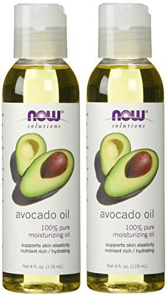 NOW Foods Avocado Oil 100% Pure Moisturizing Oil - 4 oz (Pack of 2)