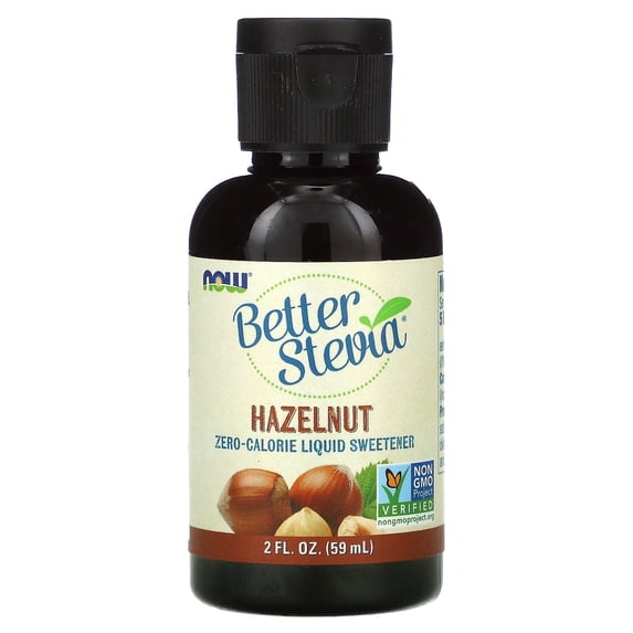 NOW Foods Better Stevia, Zero-Calorie Liquid Sweetener, Hazelnut, 2 fl oz (59 ml)