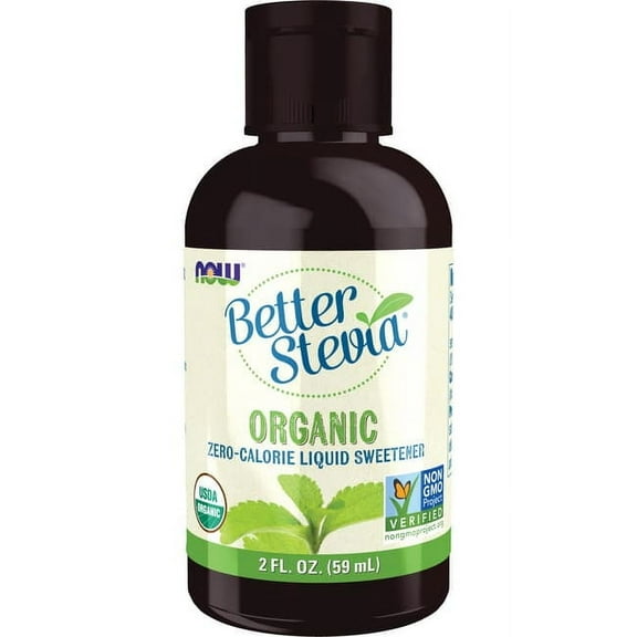 NOW Foods Organic Better Stevia, Zero-Calorie Liquid Sweetener, 2 fl oz (59 ml)