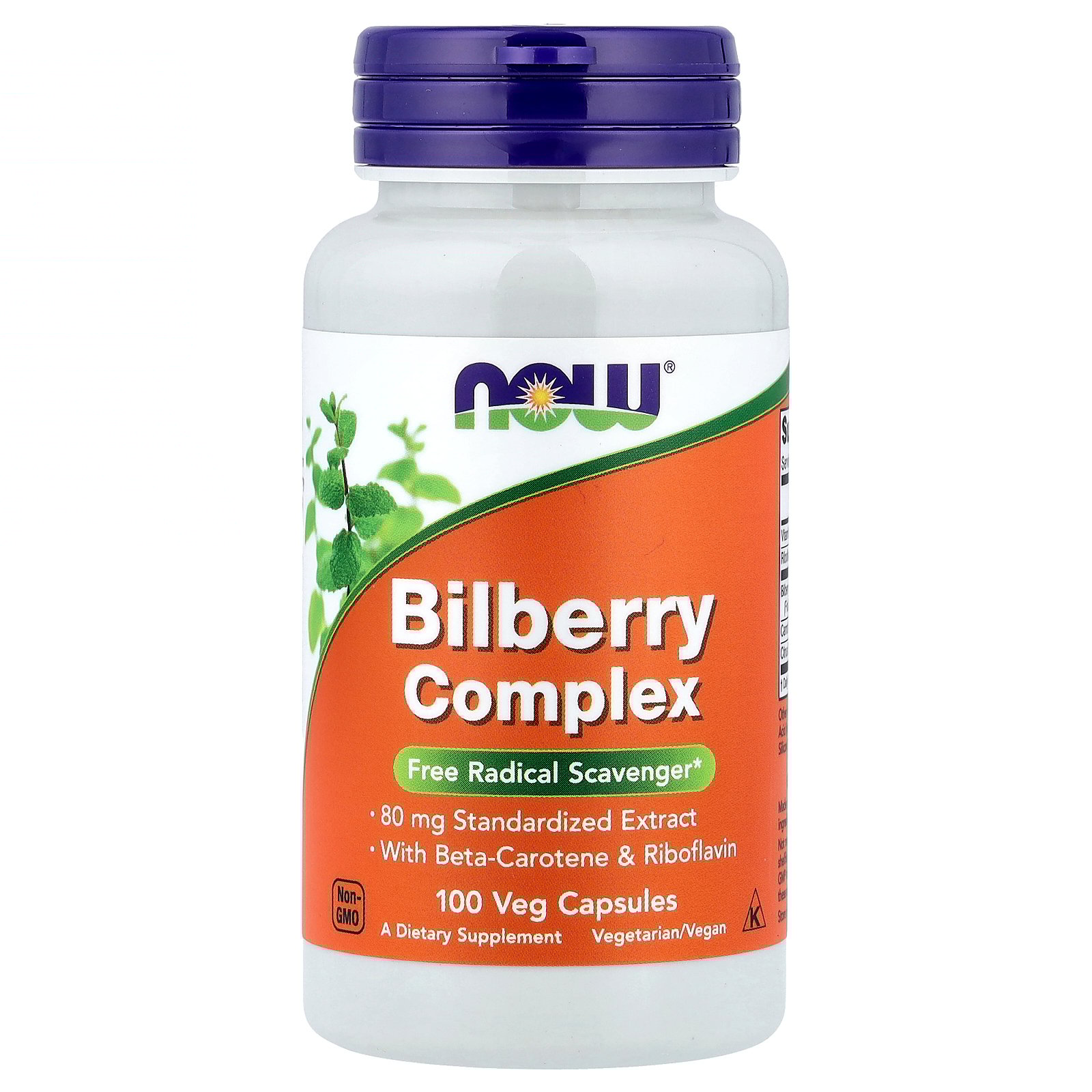 NOW Foods Bilberry Complex, 100 Veg Capsules