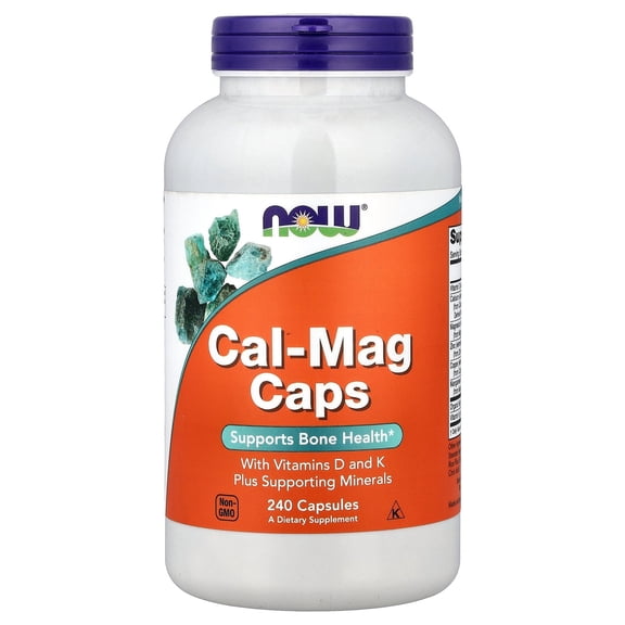 NOW Supplements, Cal-Mag with Zinc, Copper, Manganese and Vitamin D, 240 Capsules