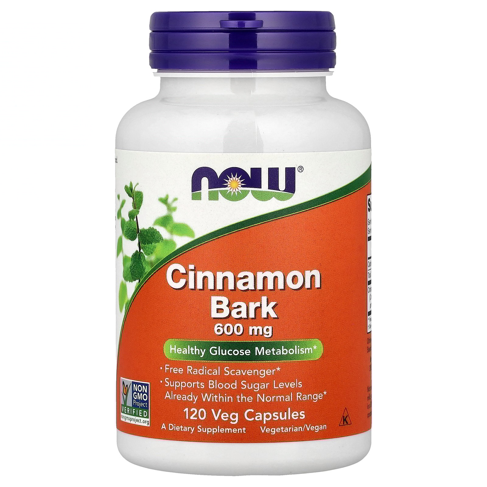 NOW Foods Cinnamon Bark, 120 Veg Capsules (0.6 g per Capsule)