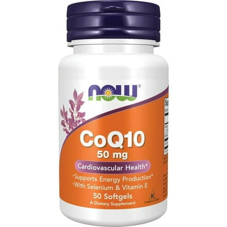 NOW Foods CoQ10 Cardiovascular Health, 50mg, 50 Ct