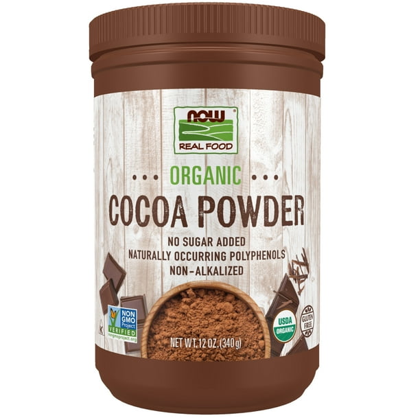 NOW Foods, Cocoa Powder, Cocoa Lovers™ Certified Organic, Pure, with