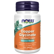 NOW Foods Copper Glycinate, 120 Tablets