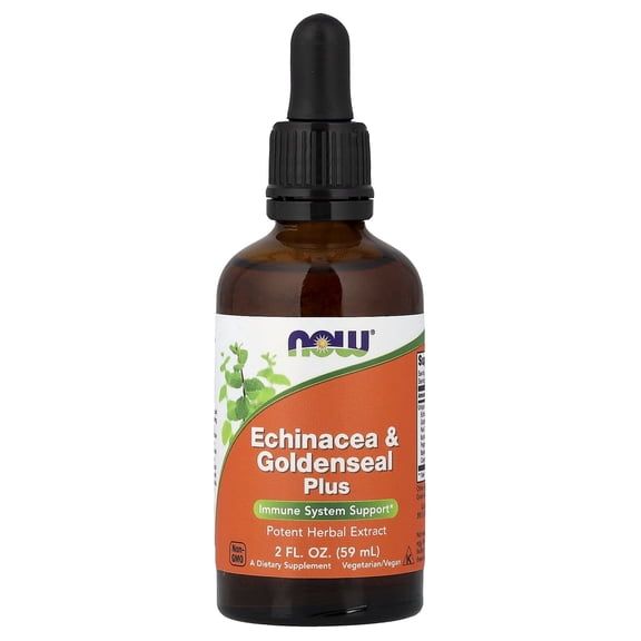 NOW Foods - Echinacea & Goldenseal Plus Potent Herbal Extract - 2 fl. oz.