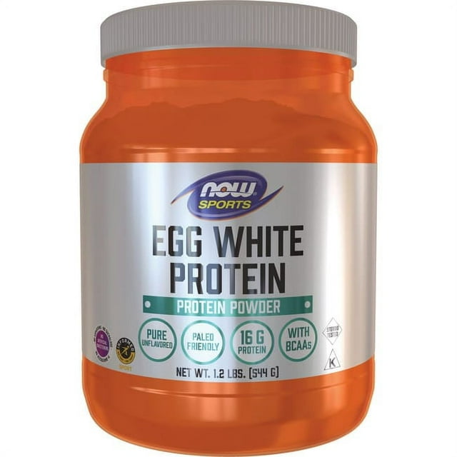 NOW Foods Egg White Protein Pure Unflavored 1.2 lbs Pwdr