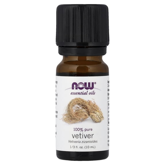 NOW Foods Essential Oils, Vetiver, 1/3 fl oz (10 ml)