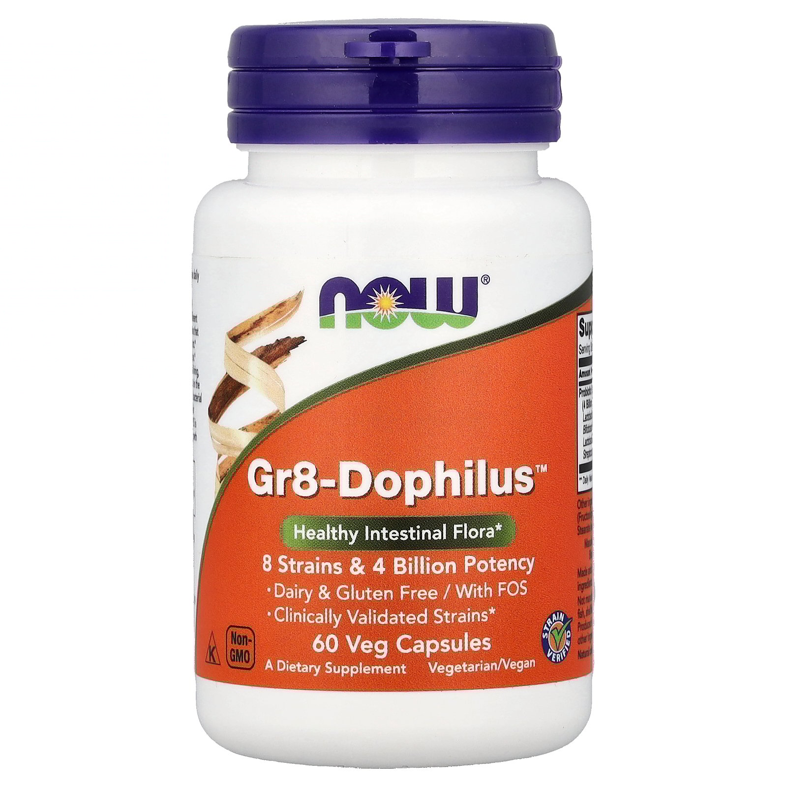 thumbnail image 1 of Gr8-Dophilus by Now Foods 60 Vegetarian Capsules, 1 of 5
