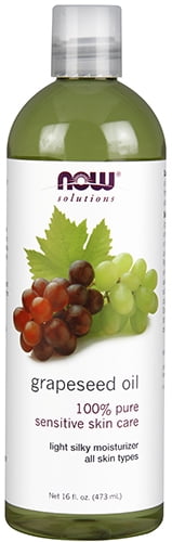 NOW Foods 100% Pure Grape Seed Oil for Sensitive Skin Care, 16 Fluid