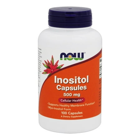 NOW Foods Inositol 500 mg, 100 Capsules-3 Pack