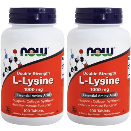 NOW Foods L-Lysine 1,000 mg Double Strength - 100 Tablets