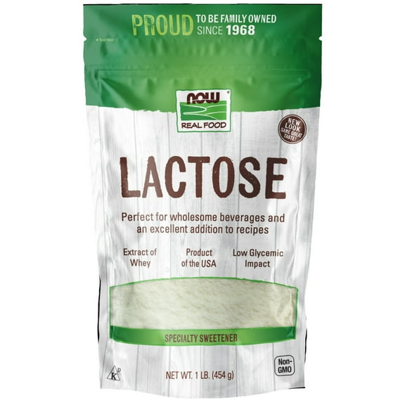 NOW Foods, Lactose, Encourages Beneficial Gut Bacteria, Product of the , 1-Pound (Packaging May Vary)
