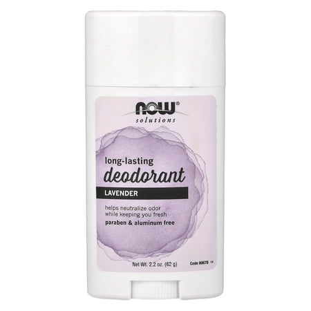 NOW Foods Solutions, Long-Lasting Deodorant, Lavender, 2.2 oz (62 g)