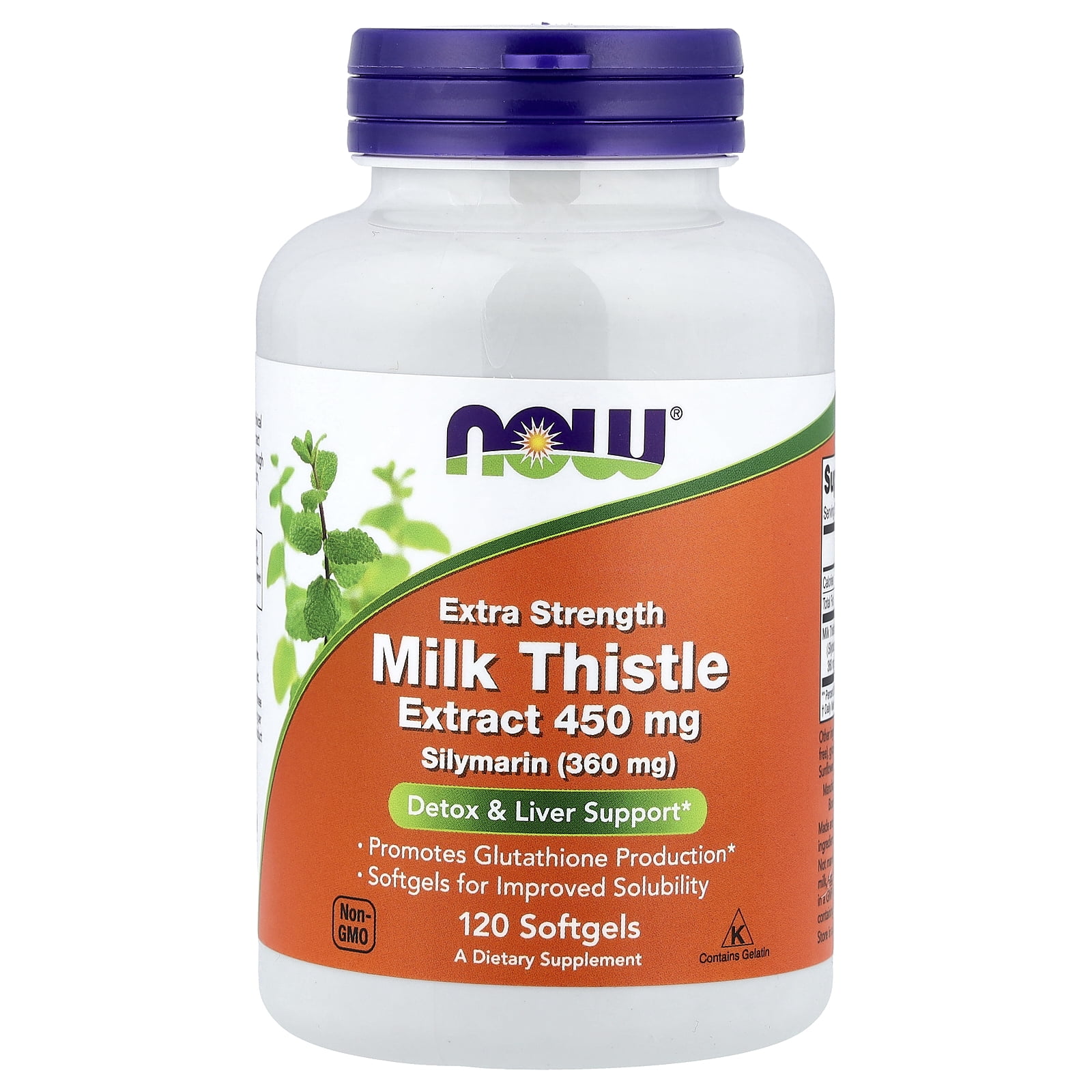 glutathione webber naturals benefits NOW Foods Milk Thistle Extract, 450 mg, 120 Softgels