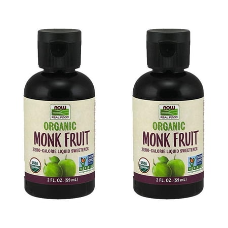 NOW Foods Monk Fruit Liquid Organic, 2 Fluid Ounce (2 Pack)