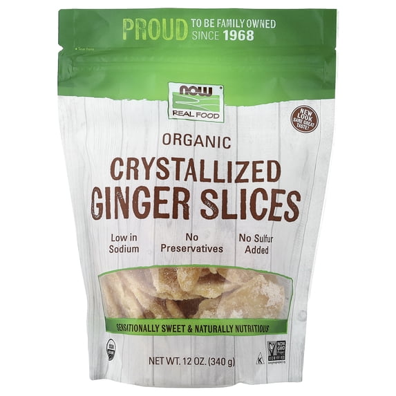 NOW Foods - NOW Real Food Organic Crystallized Ginger Slices - 12 oz.