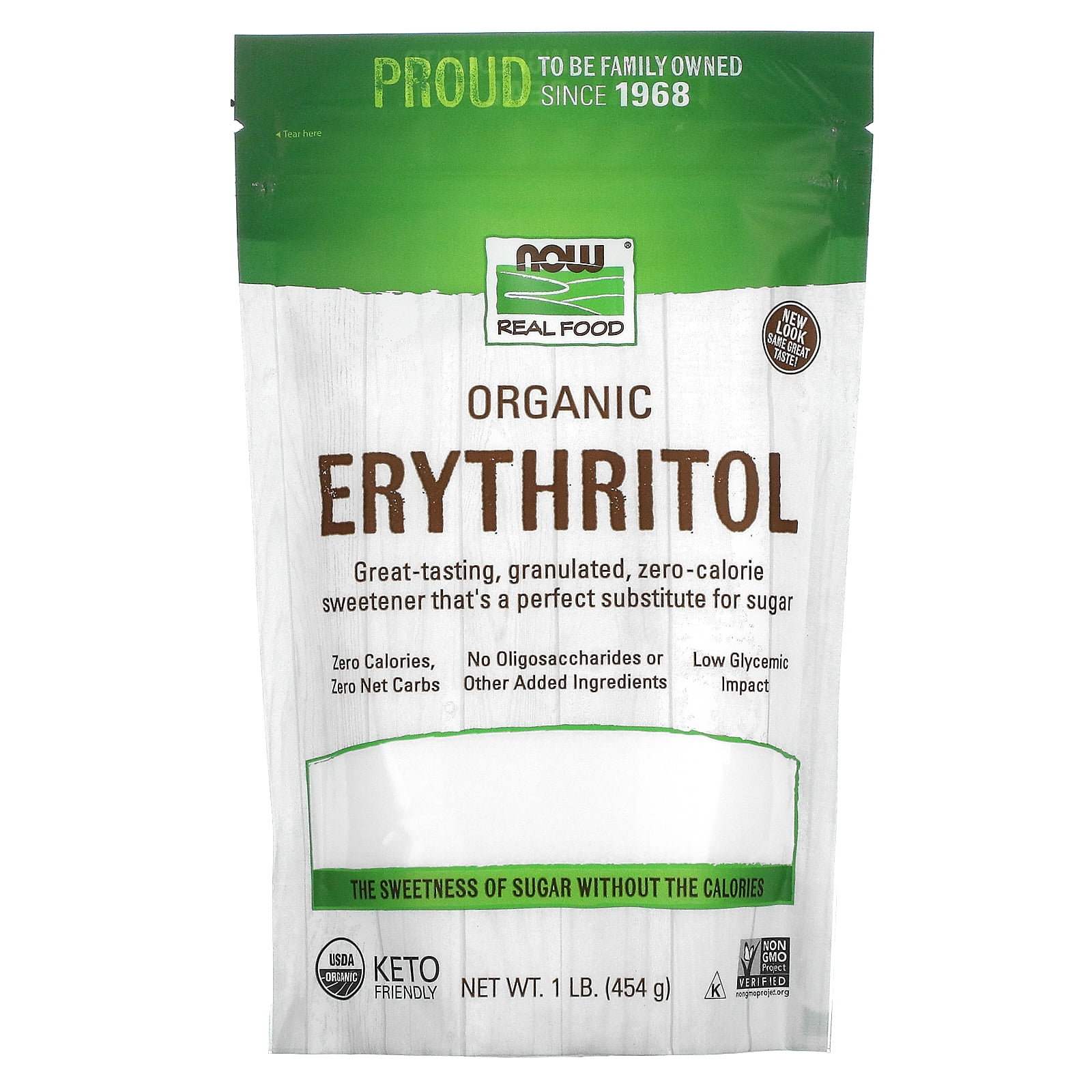 NOW Foods - NOW Real Food Organic Erythritol - 1 lb. 
